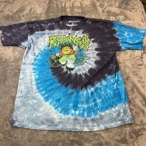 Rico Nasty Shirt Mens XXL Blue Green 2X Short Sleeve Tie Dye Graphic‎ Tee Casual